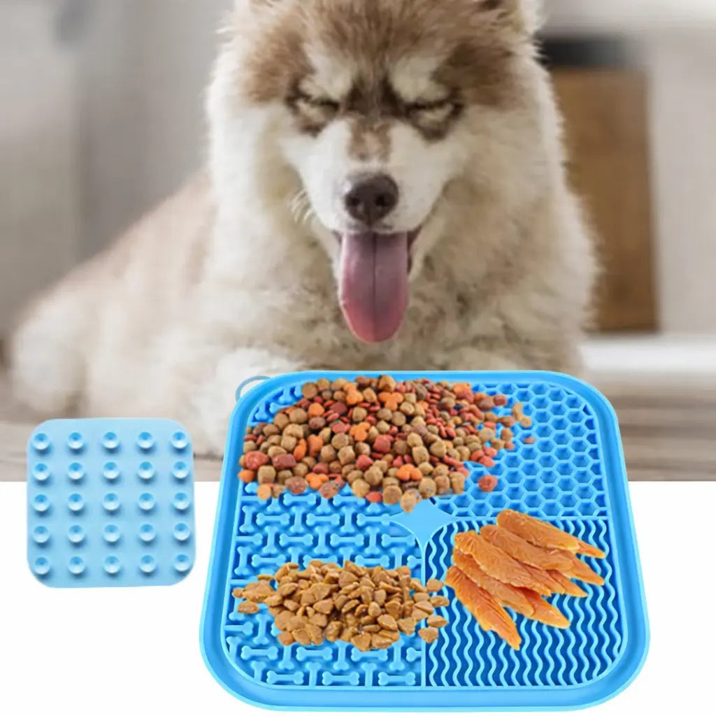 Lick Mat for Dogs, Premium Lick Pad with Suction Cups for Dog Anxiety Relief, Slow Feeder Dog Bowls