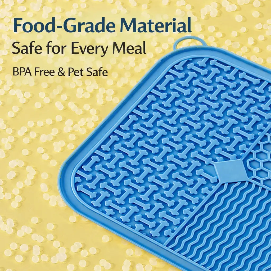 Lick Mat for Dogs, Premium Lick Pad with Suction Cups for Dog Anxiety Relief, Slow Feeder Dog Bowls