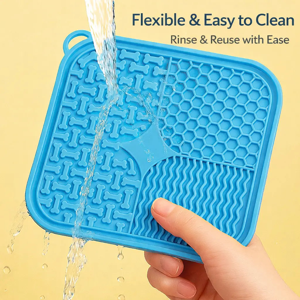 Lick Mat for Dogs, Premium Lick Pad with Suction Cups for Dog Anxiety Relief, Slow Feeder Dog Bowls